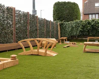outdoor space at monkey puzzle west kensington